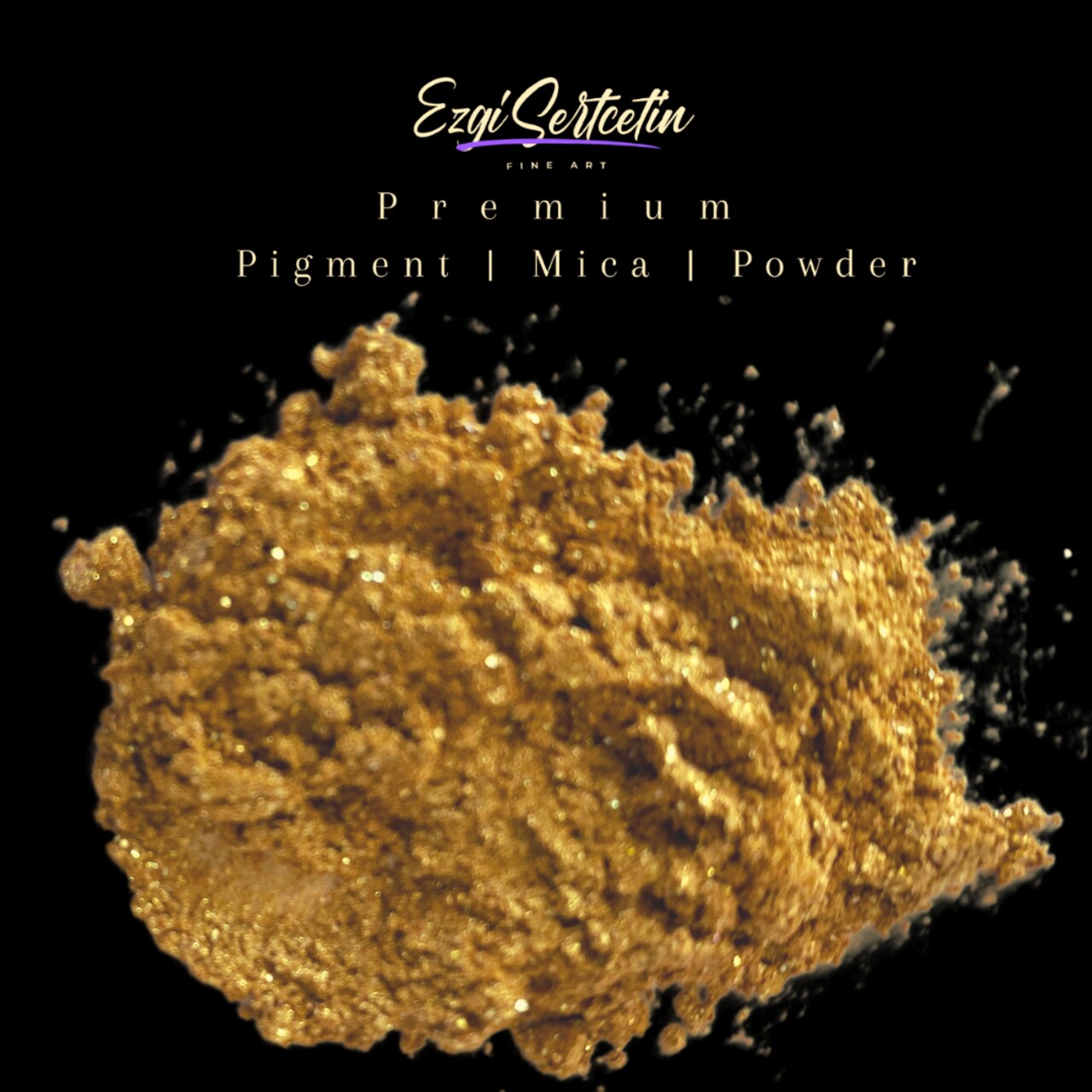 Premium Pigment Powder 50g | Authentic Unique & Bright Pearlescent Metallic and Neon Colors | Especially Formulated for Artwork, Resin, Slime, Plasticine and more by Ezgi Sertcetin